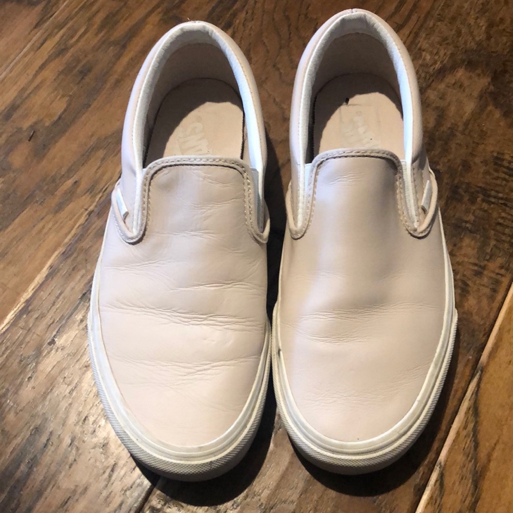 Light pink leather Vans. Worn a handful of times. Make an offer